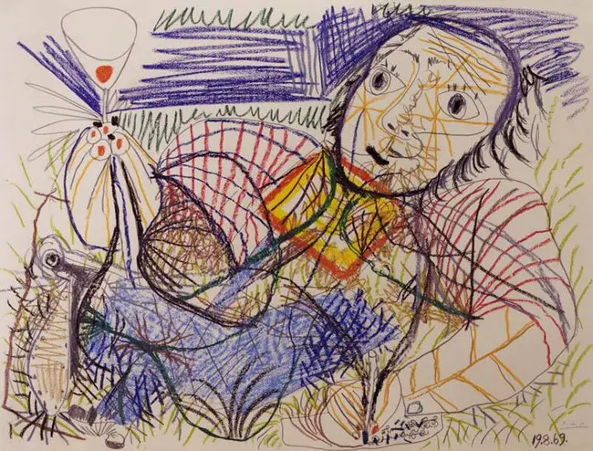 Pablo Picasso. Man cutting, 1969