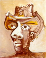 Pablo Picasso. Head man with a hat, 1971