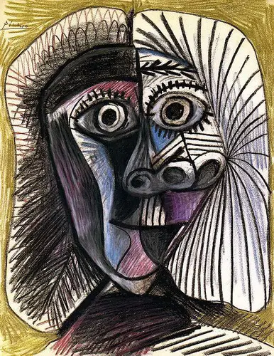 Pablo Picasso. Head of a Woman, 1972