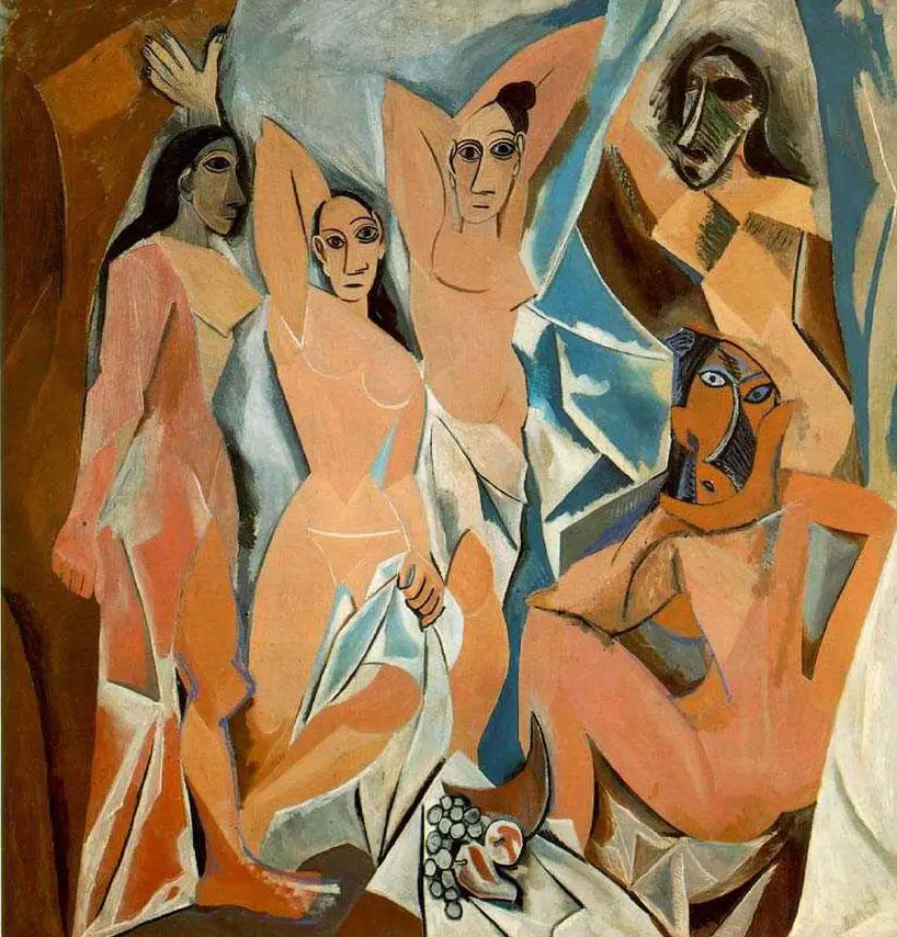 Pablo Picasso. Les Demoiselles d'Avignon (The Young Ladies of Avignon), 1907