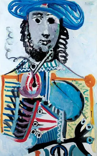 Pablo Picasso. Man with pipe, 1968