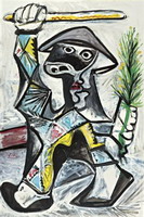 Pablo Picasso. Harlequin with baton
