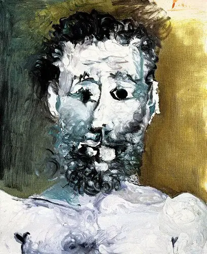 Pablo Picasso. Bust of bearded man, 1965