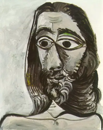 Pablo Picasso. Man head (for Jacqueline), 1971