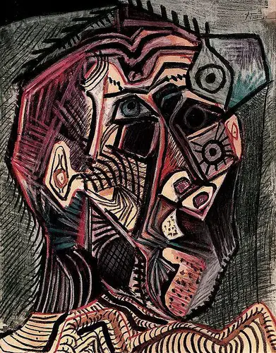Pablo Picasso. self-portrait, 1972