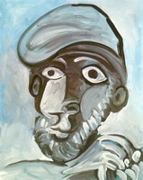 Pablo Picasso. Portrait of a man with a beret