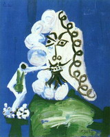 Pablo Picasso. Seated Man with a Pipe