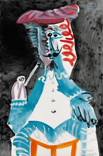 Pablo Picasso. Man with pipe, 1968