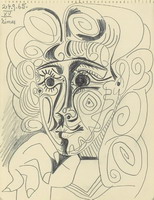 Pablo Picasso. Head of a Woman, 1965