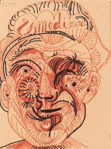 Pablo Picasso. Human Head, 1970