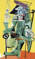 Pablo Picasso. Musketeer with pipe, 1968