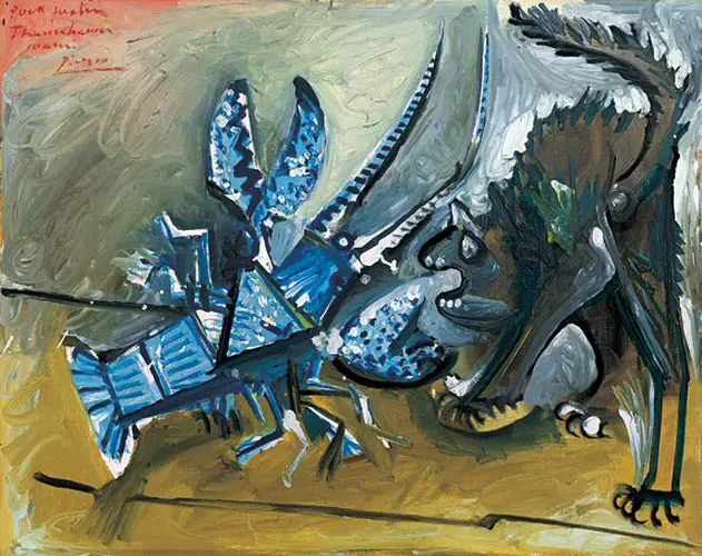 Pablo Picasso. Lobster and Cat, 1965