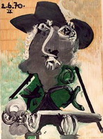 Pablo Picasso. Man with gray hat Portrait