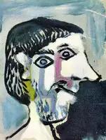 Pablo Picasso. Man head profile