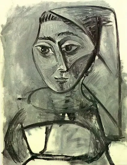 Pablo Picasso. Portrait of Jacqueline, 1955