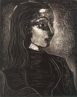 Pablo Picasso. Jacqueline Law III profile, 1958