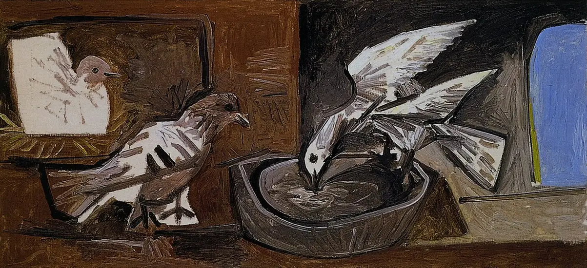 Pablo Picasso. three doves, 1960