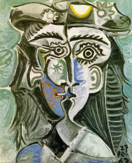 Pablo Picasso. Woman's head with a hat, 1962