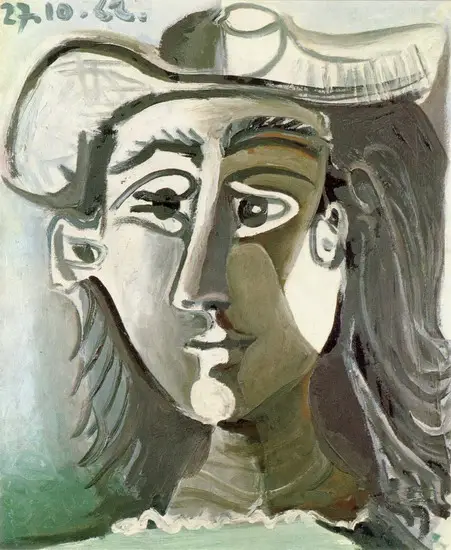 Pablo Picasso. Head of a Woman with Hat, 1962