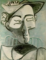 Pablo Picasso. Seated Woman with Hat, 1962