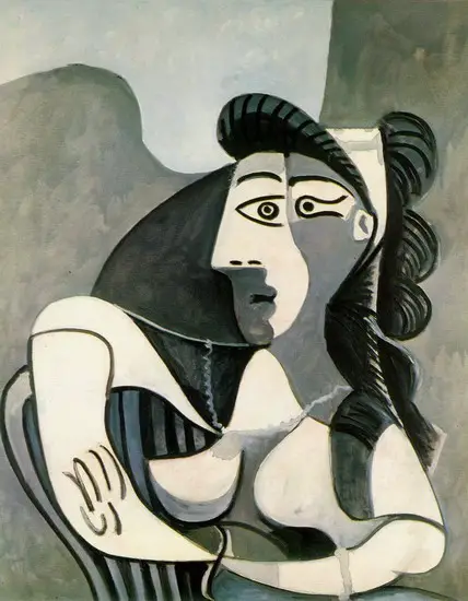 Pablo Picasso. Woman in an armchair (Bust), 1962
