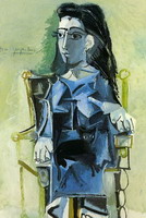 Pablo Picasso. Jacqueline sat with her cat