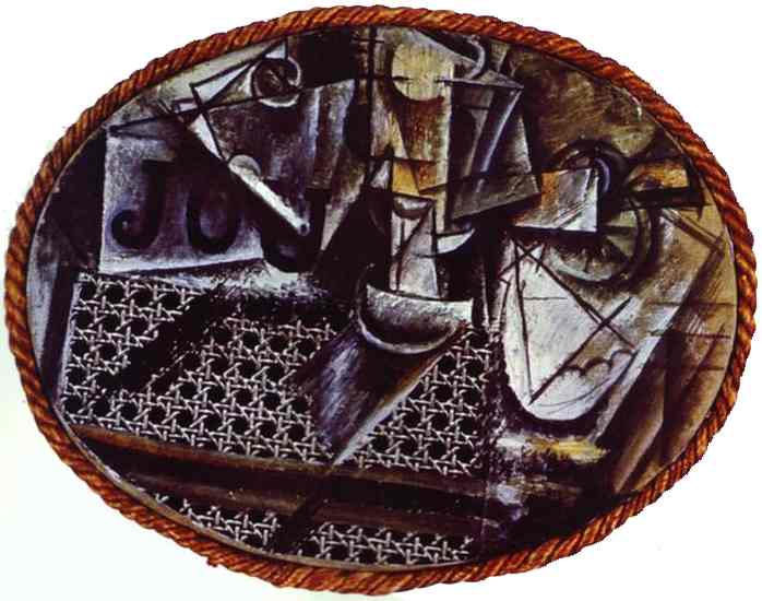 Pablo Picasso. Still-Life with Chair Caning, 1911