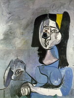 Pablo Picasso. Jacqueline sat with Kabul II, 1962