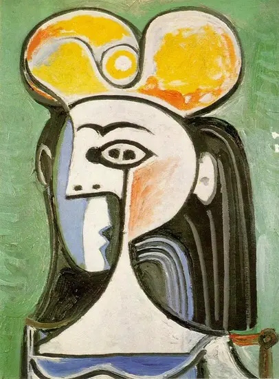Pablo Picasso. Female bust, 1955