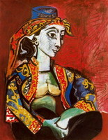 Pablo Picasso. Jacqueline in Turkish costume, 1955