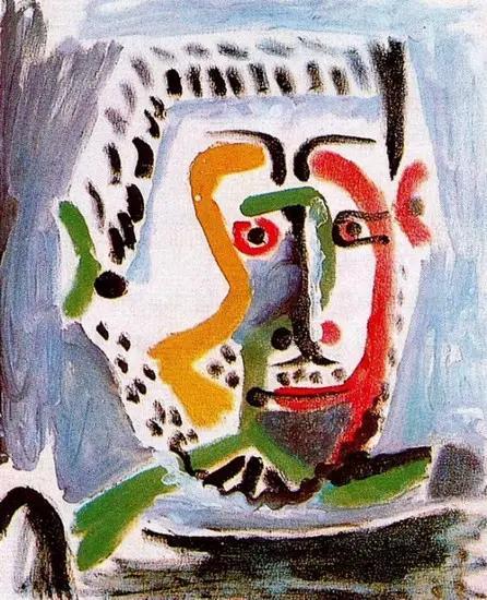 Pablo Picasso. Man head 7, 1964