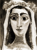 Pablo Picasso. Jacqueline married, Front I (XIV)